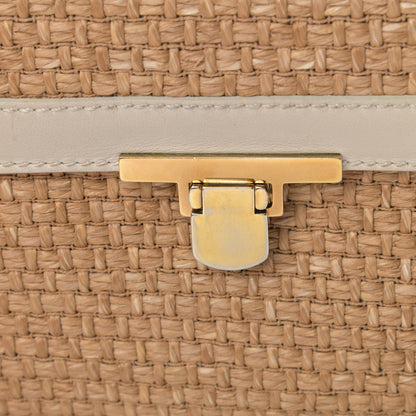 Lanvin Straw Shoulder Bag Beige 14 of 15