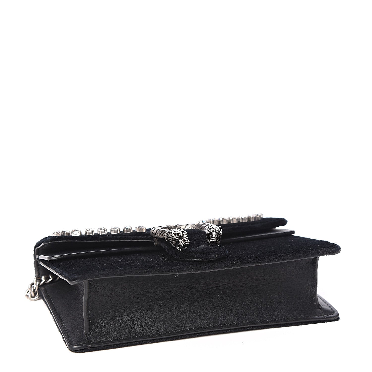 Gucci Velvet Crystal Super Mini Dionysus Shoulder Bag Black 3 of 8