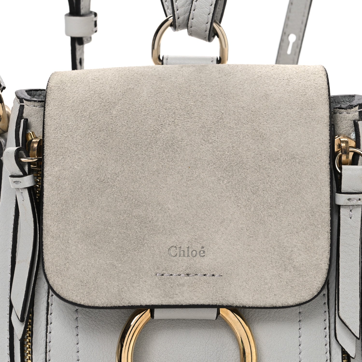 Chloe Suede Calfskin Mini Faye Backpack Silver Blue 1831792 – FASHIONPHILE