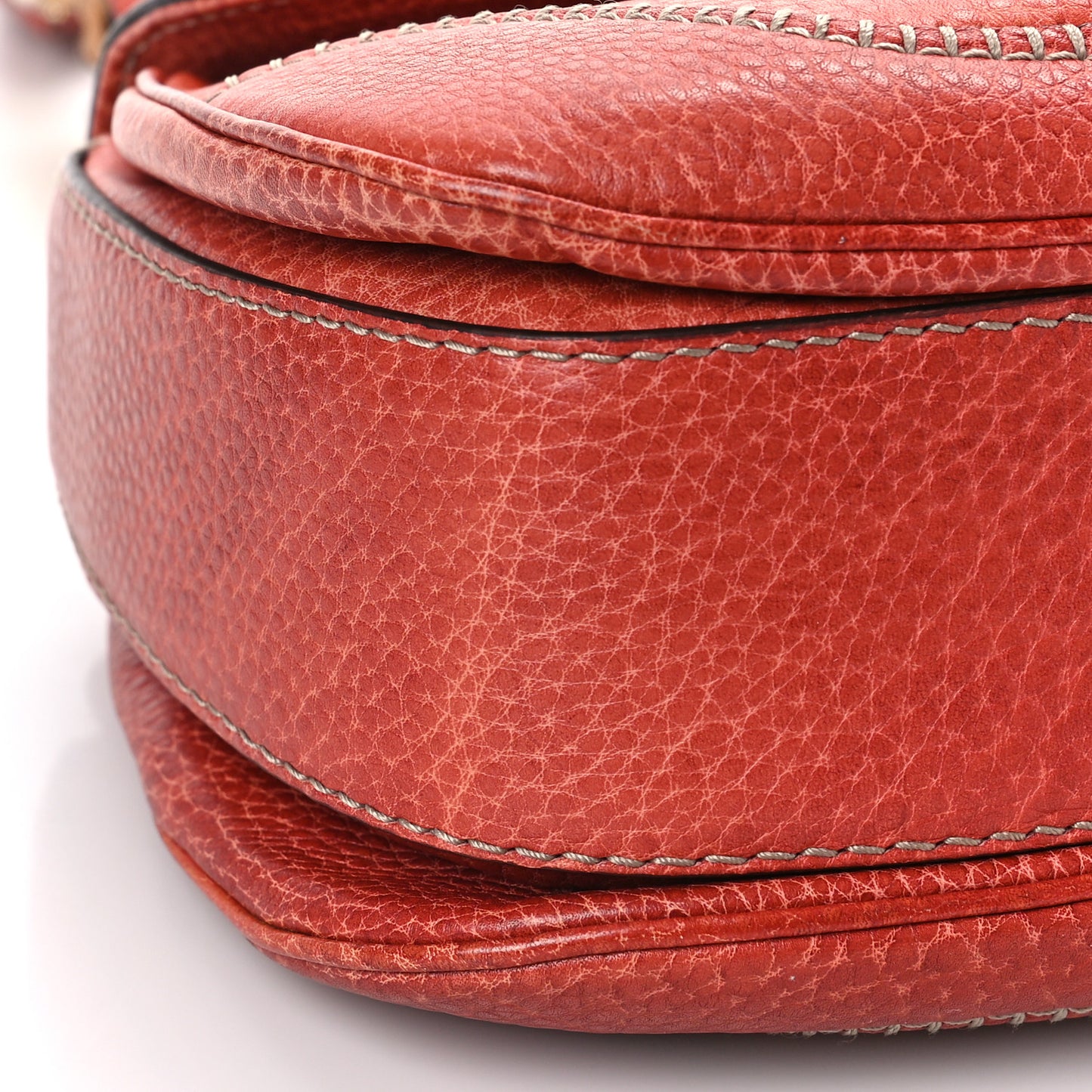 Calfskin Medium New Bamboo Top Handle Bag Red
