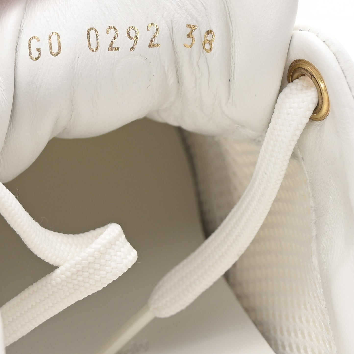 Calfskin Monogram Run Away Sneakers 38 White Pink