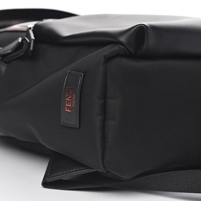 Fendi Nylon Calfskin Bad Bug Pouch Pocket Backpack Black Rosso 9 of 11