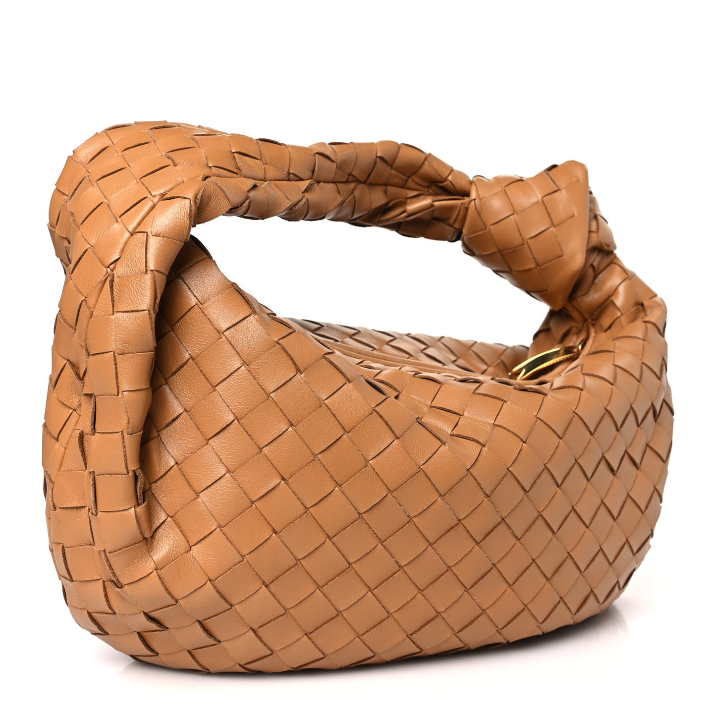 Nappa Intrecciato Teen Jodie Hobo Caramel