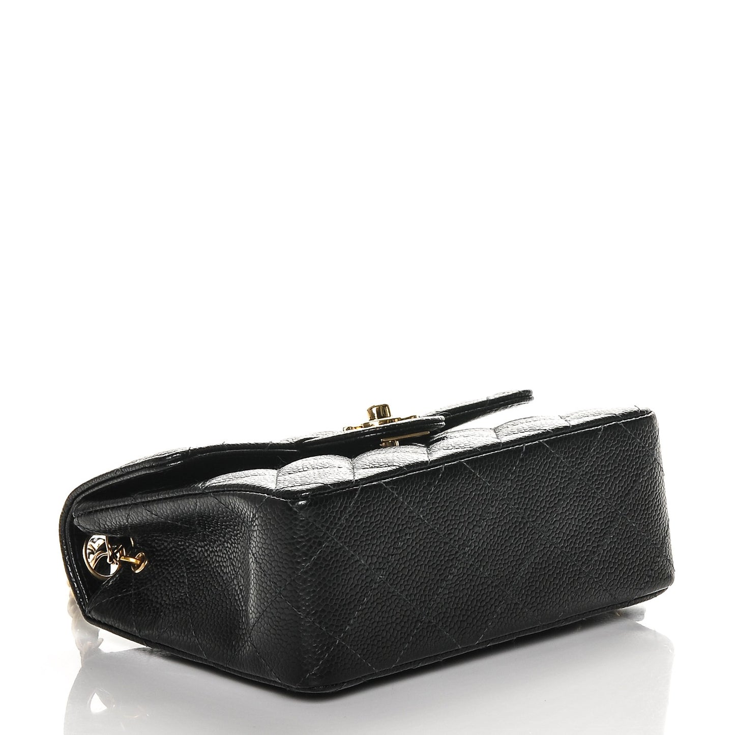 Caviar Quilted Mini Square Flap Black