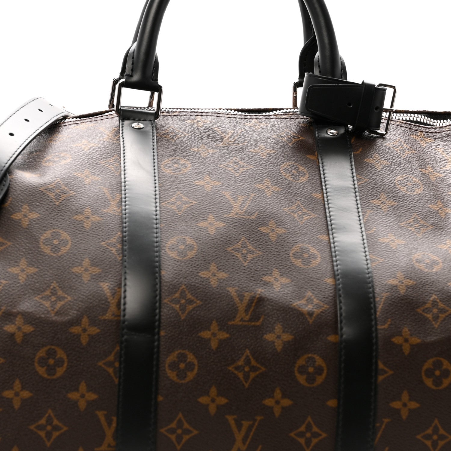 Louis Vuitton Monogram Macassar Keepall Bandouliere 55 7 of 13