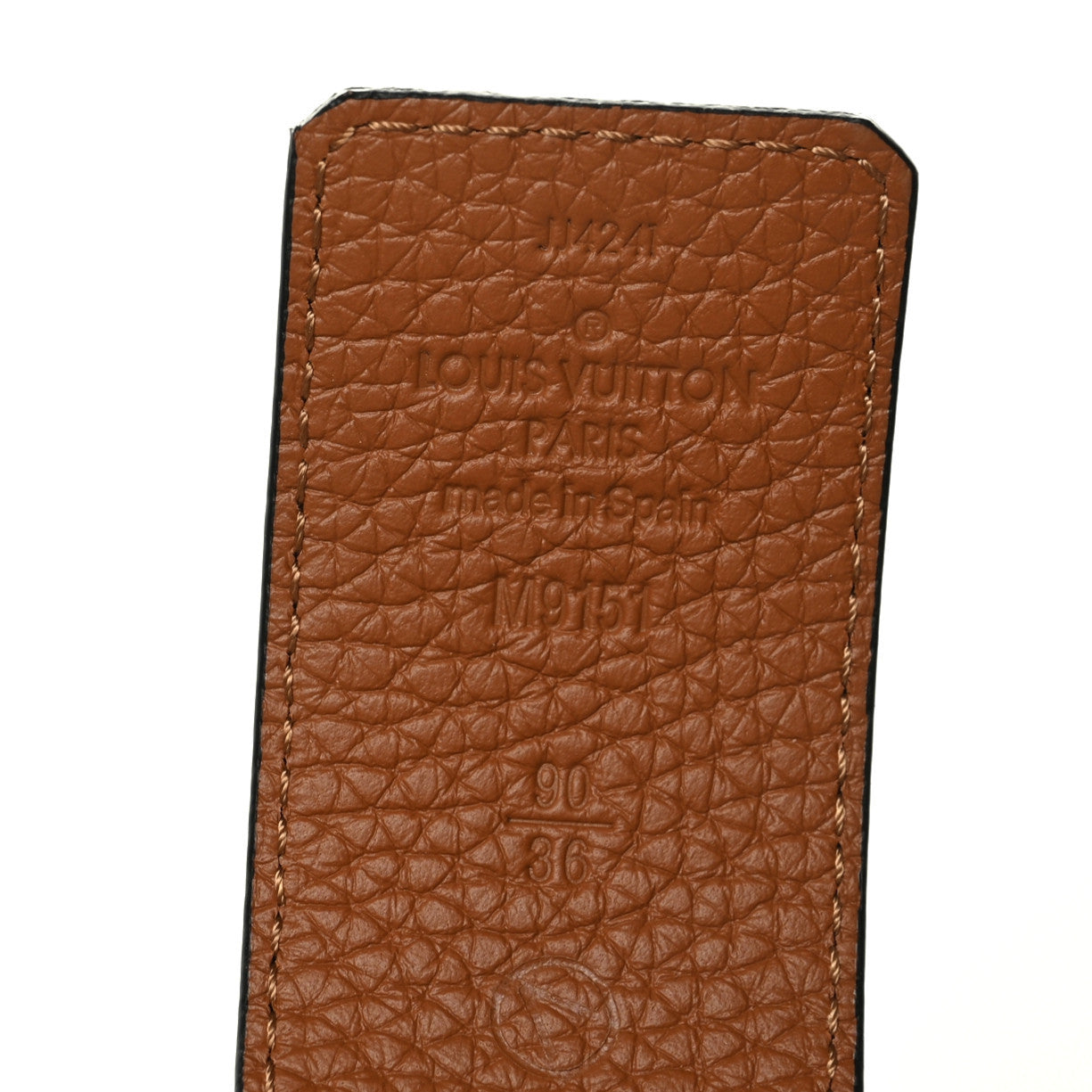 Taurillon Calfskin 30mm LV Initiales Reversible Belt 90 36 Black
