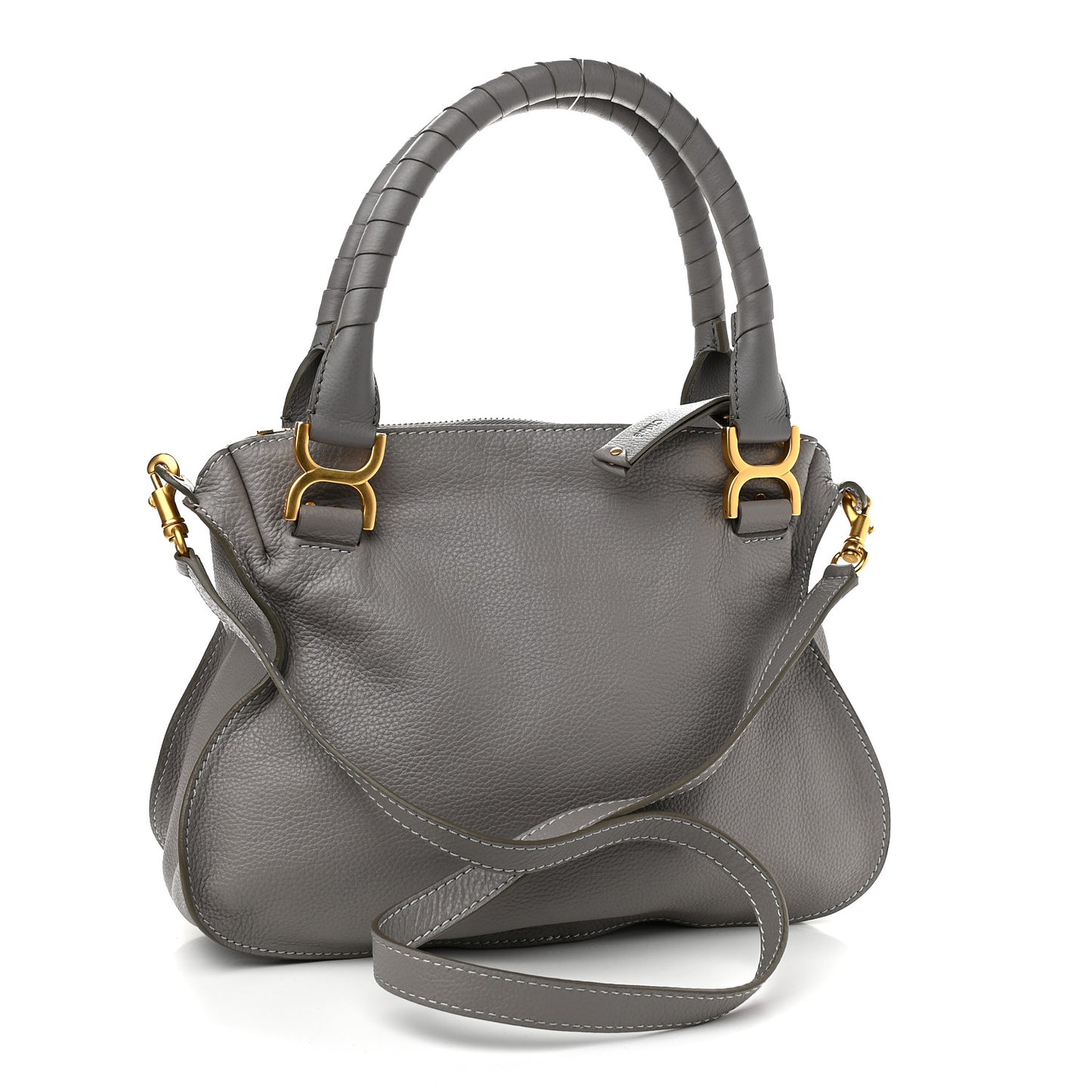 Calfskin Medium Marcie Satchel Cashmere Grey
