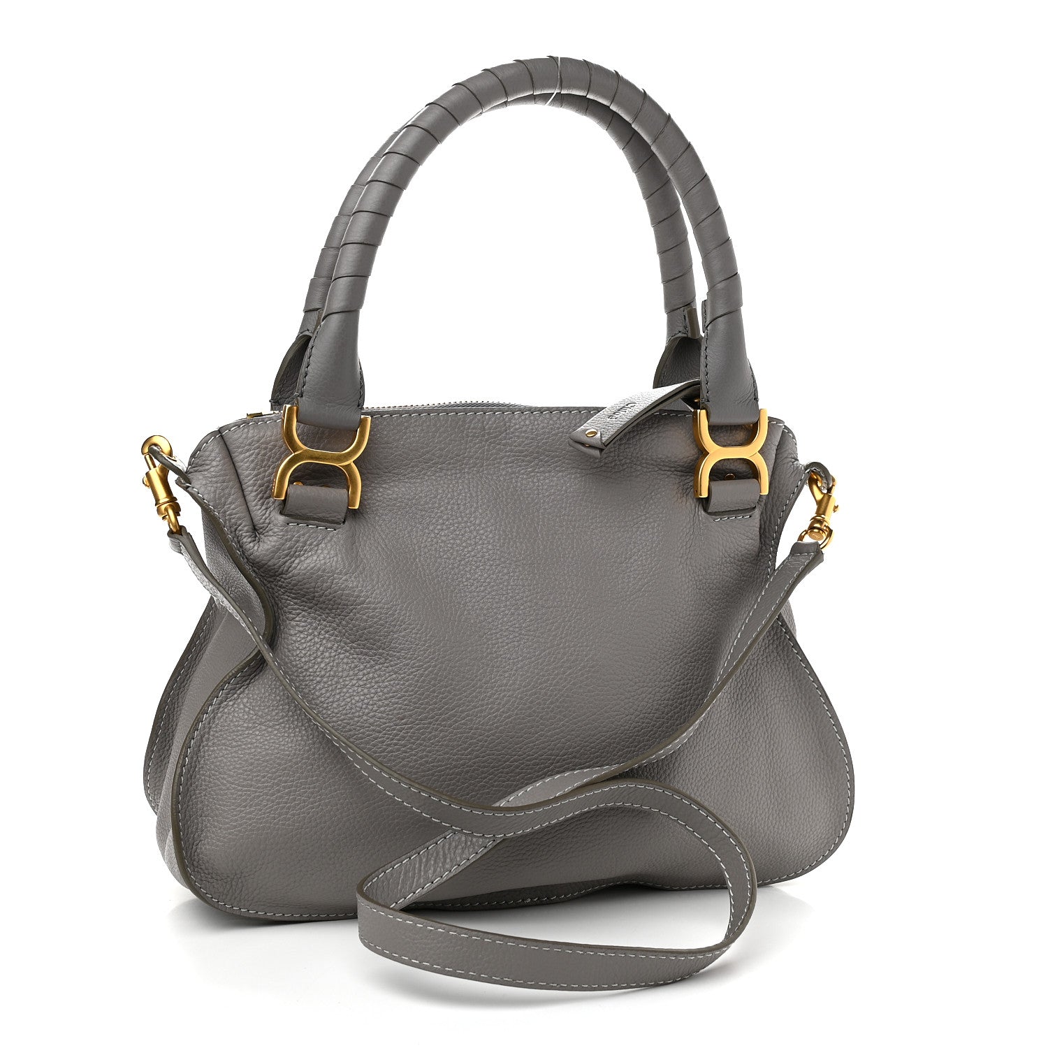 Chloe Calfskin Medium Marcie Satchel Cashmere Grey 3 of 9