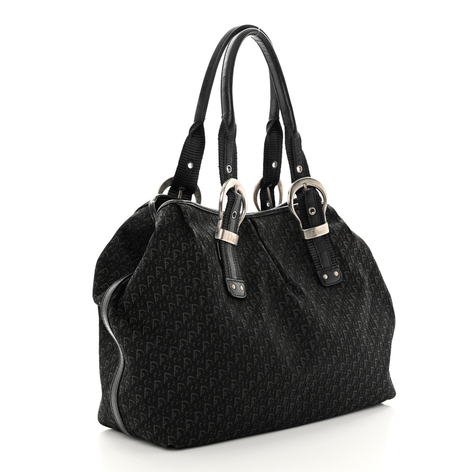 Christian Dior Canvas Trotter Tote Black 3 of 15
