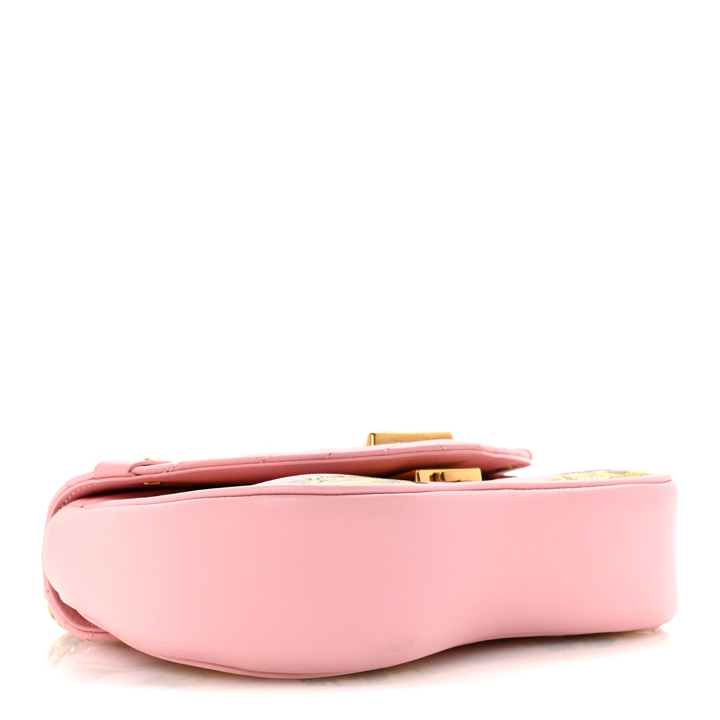 Calfskin Leopard Print New Wave Chain PM Light Pink