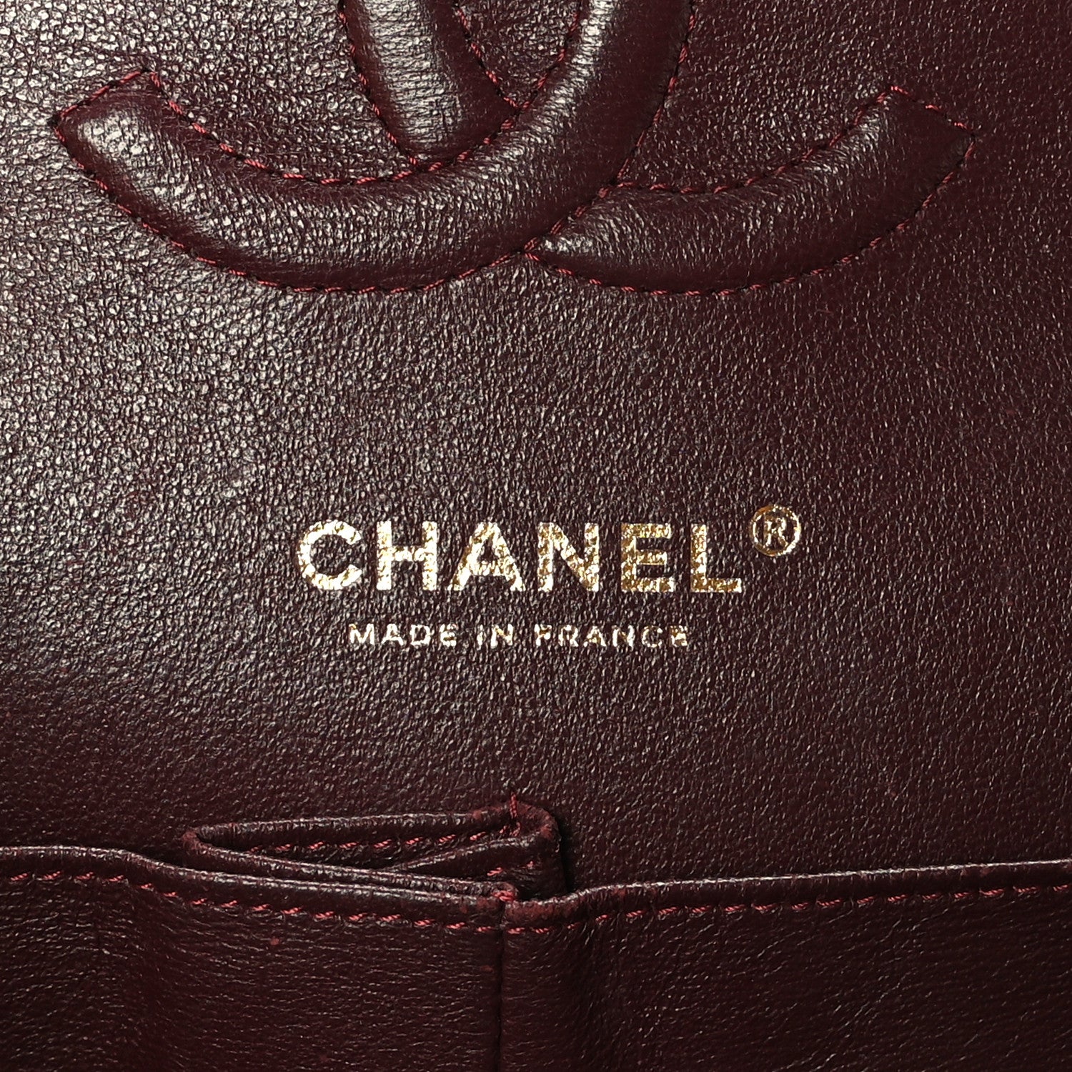Chanel Lambskin Chevron Quilted Medium Double Flap Black 6 of 9