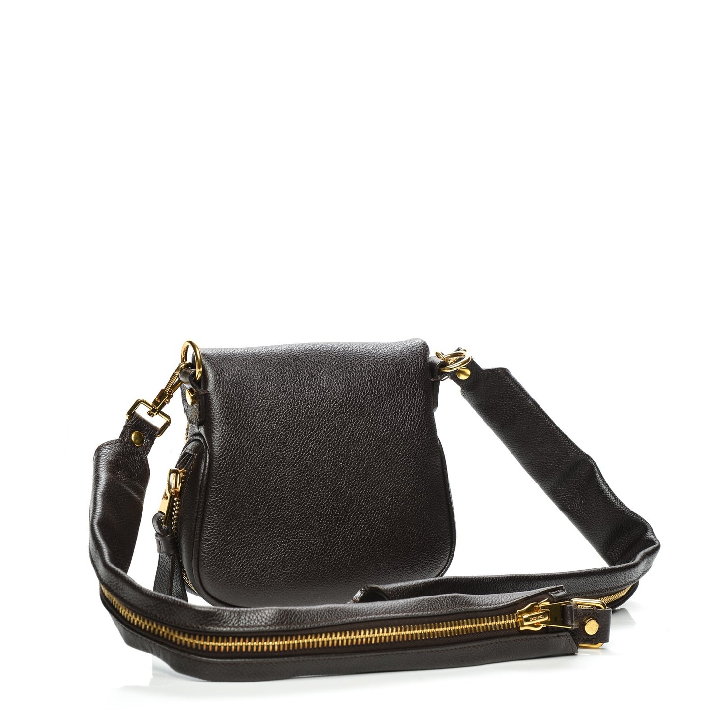 Calfskin Jennifer Mini Crossbody Bag Brown