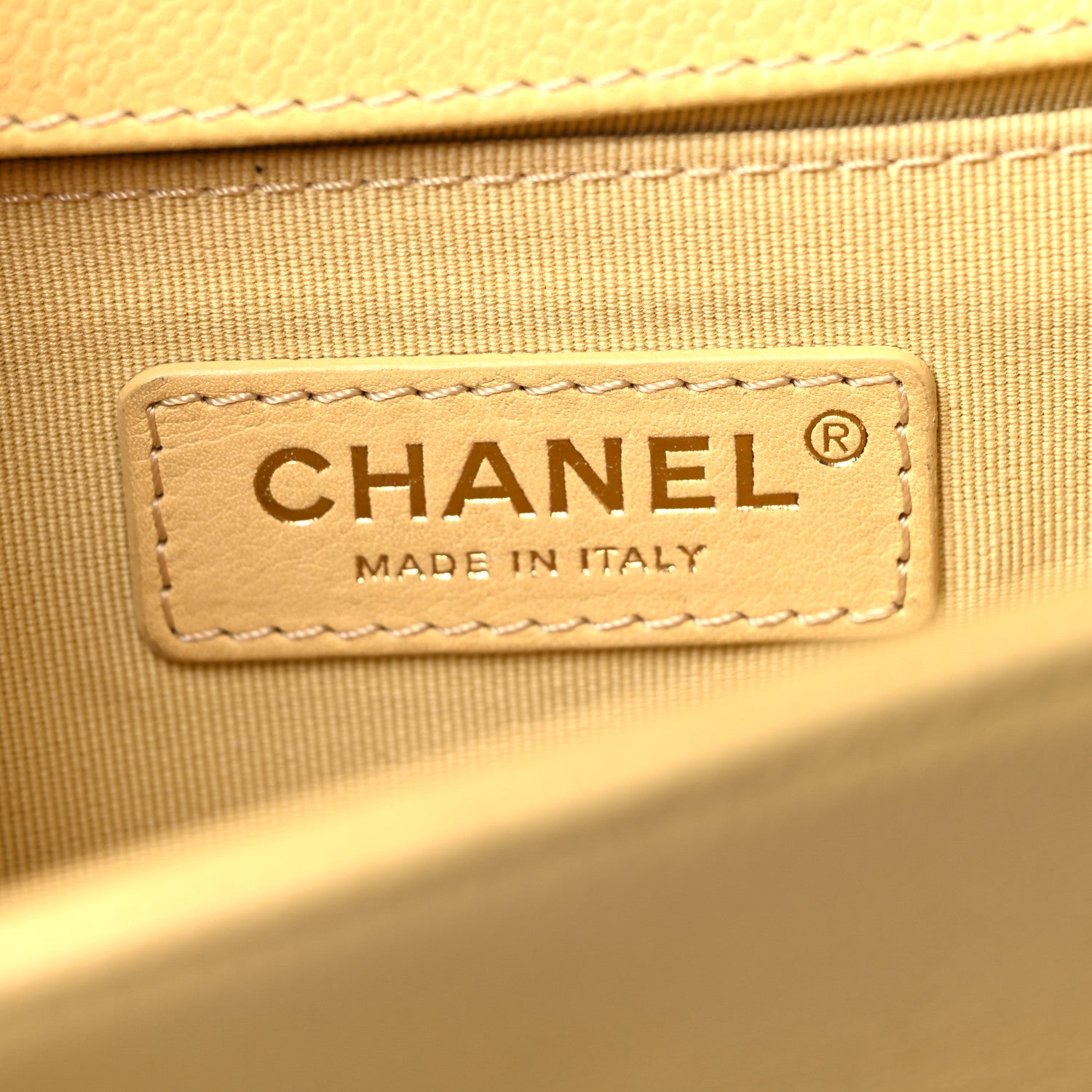 Chanel Caviar Quilted Small Boy Flap Yellow 6 of 11