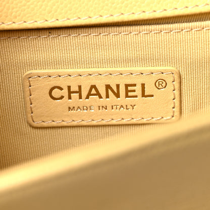 Chanel Caviar Quilted Small Boy Flap Yellow 6 of 11