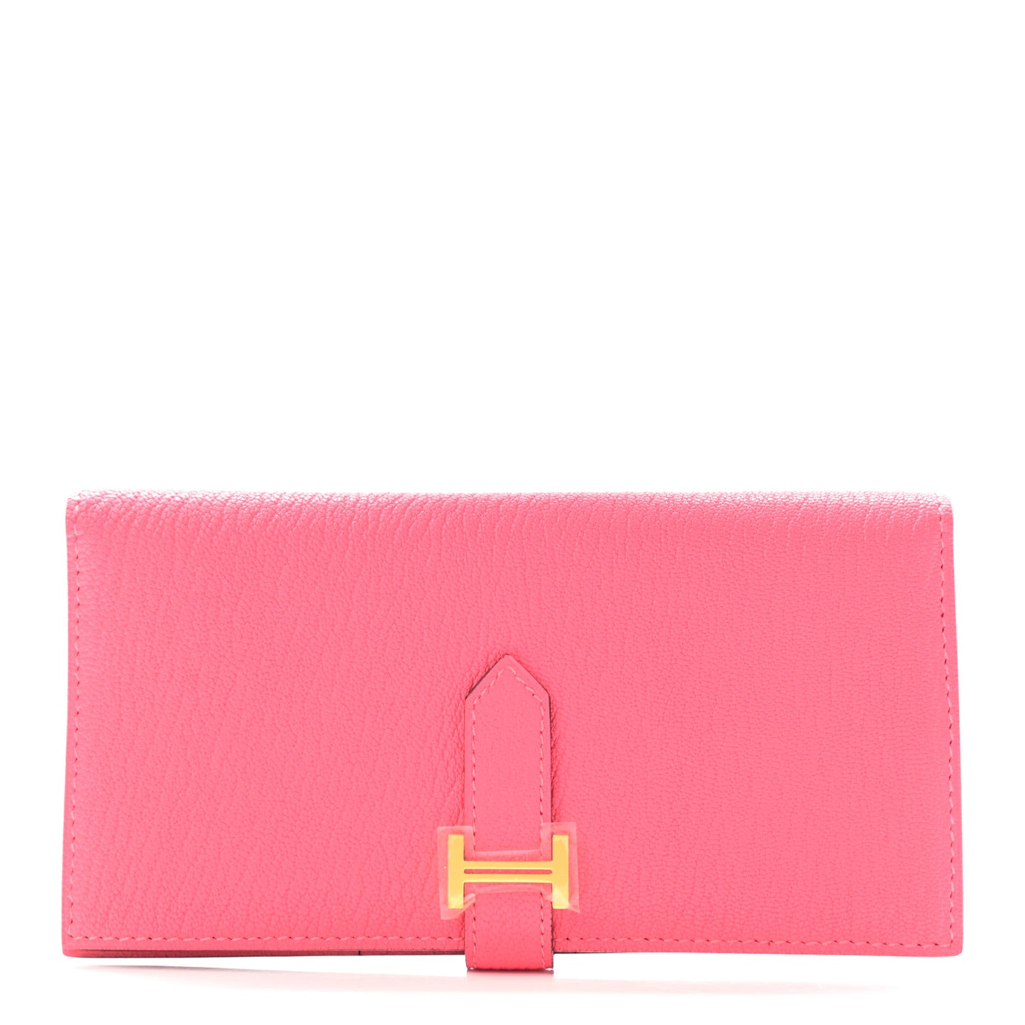 Chevre Mysore Bearn Gusset Wallet Rose Azalee