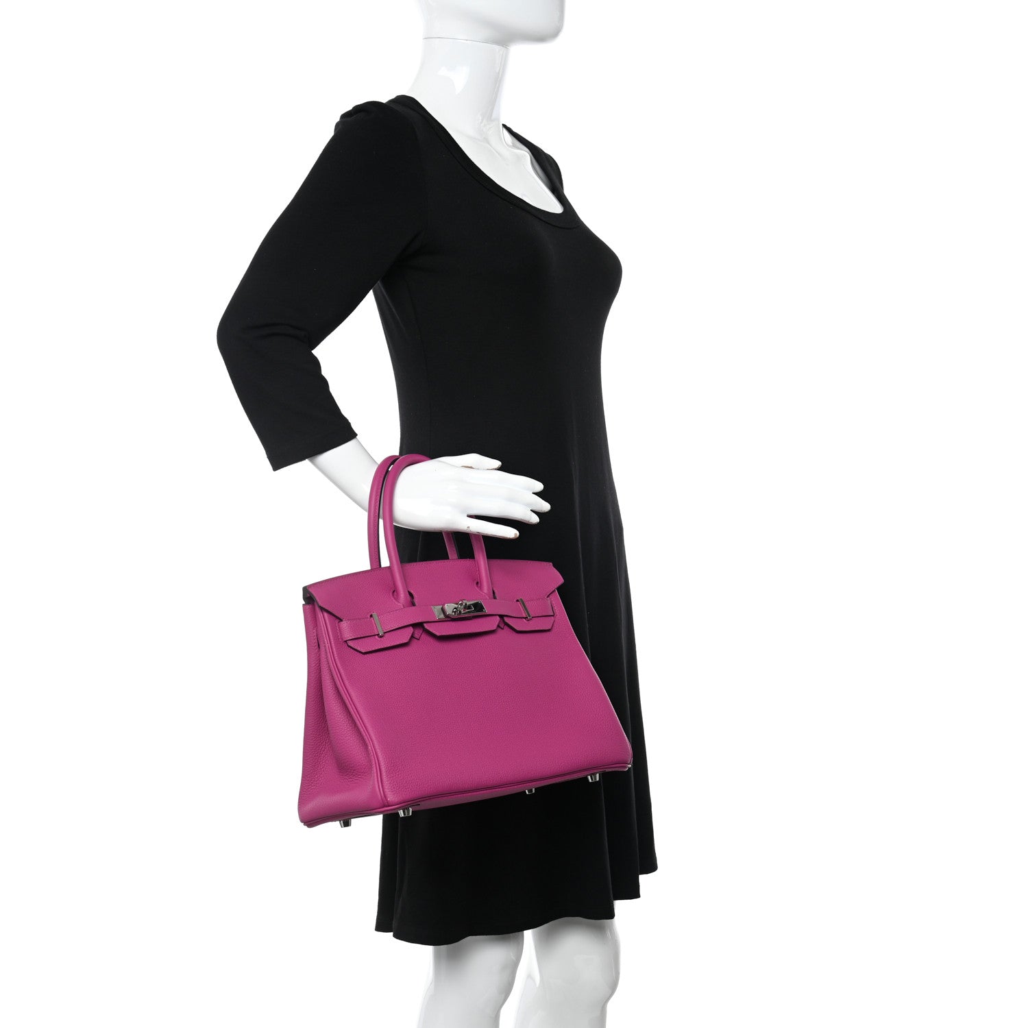 Hermes Togo Birkin 30 Rose Pourpre 2 of 12