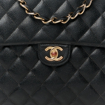Chanel Caviar Quilted Jumbo Single Flap Black 10 of 12