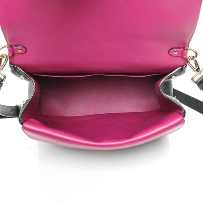 Christian Dior Bullcalf Medium Be Dior Flap Black Fraise 5 of 7