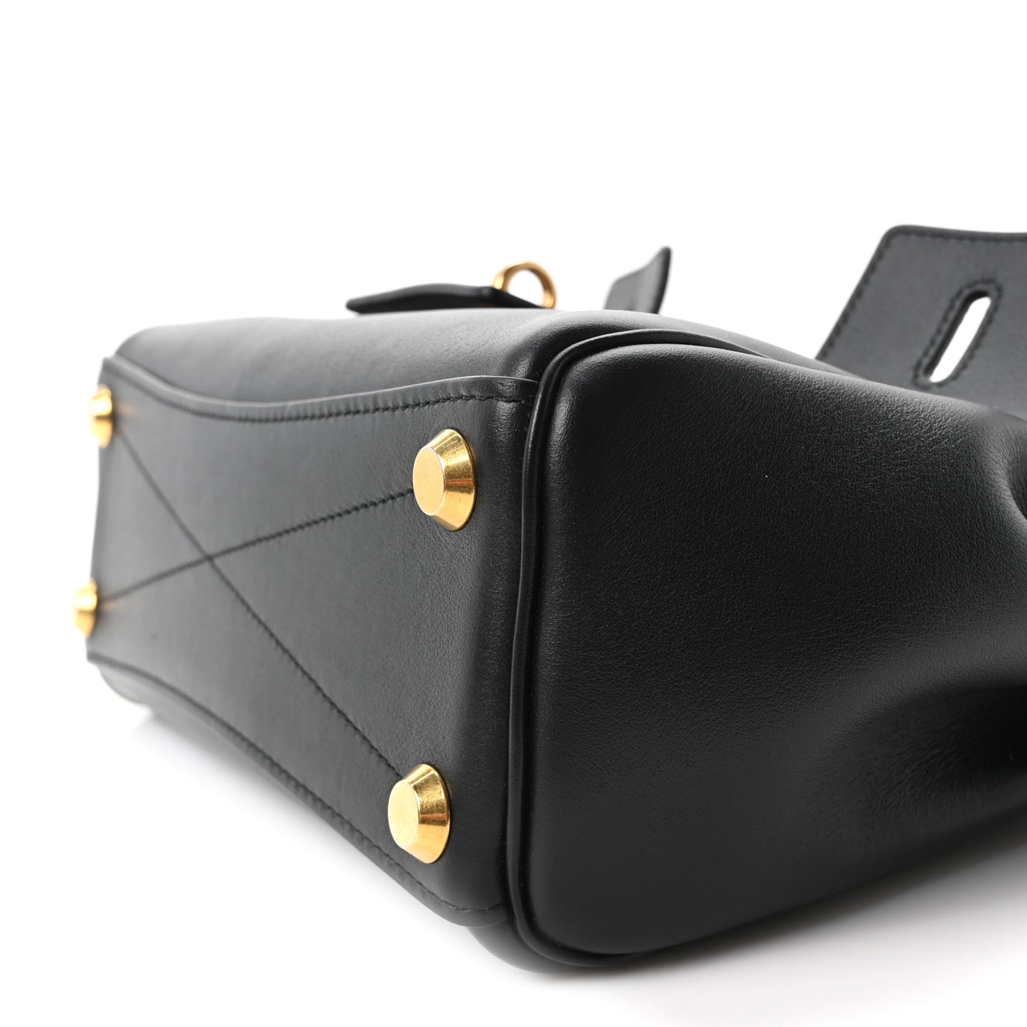Smooth Calfskin Mini Bel Air Carry All Bag Black