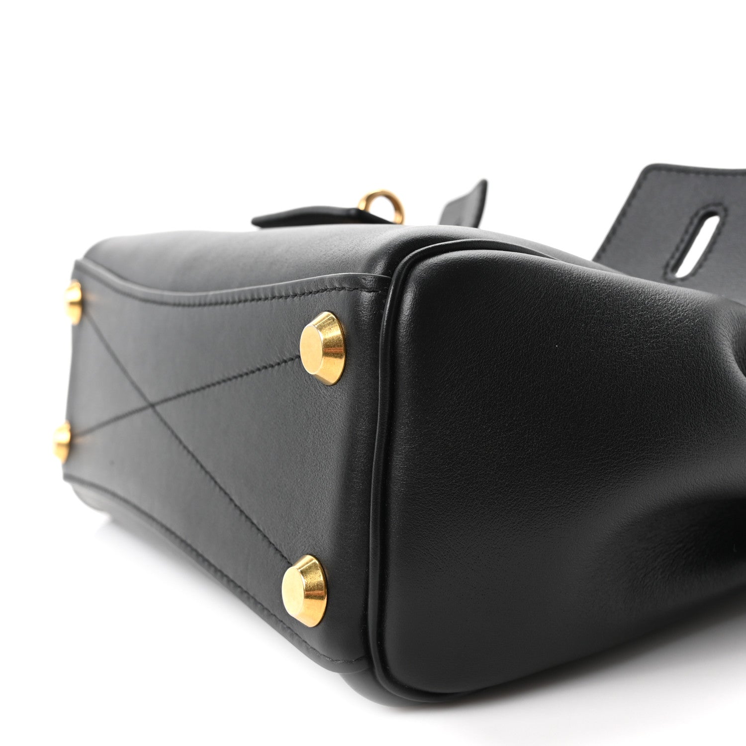 Balenciaga Smooth Calfskin Mini Bel Air Carry All Bag Black 9 of 9