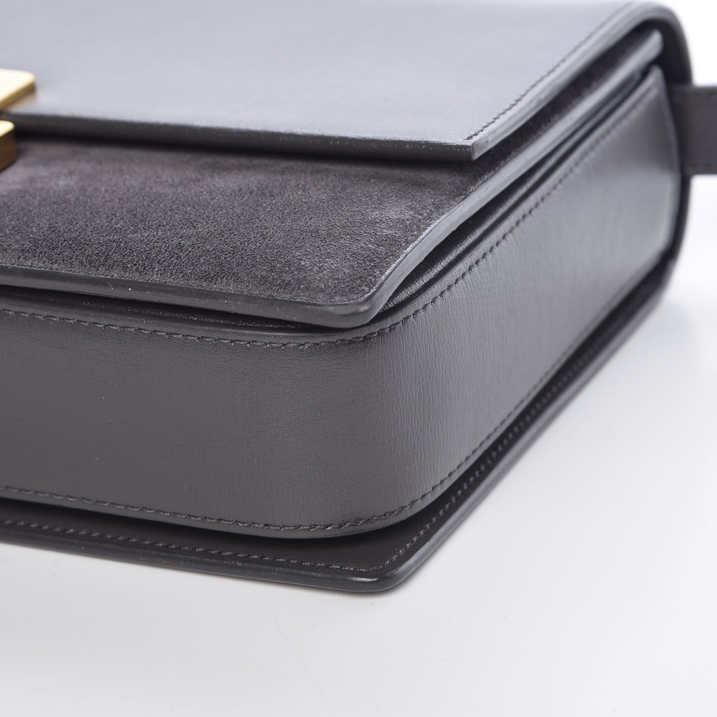 Smooth Calfskin Suede Medium Bellechasse Grey