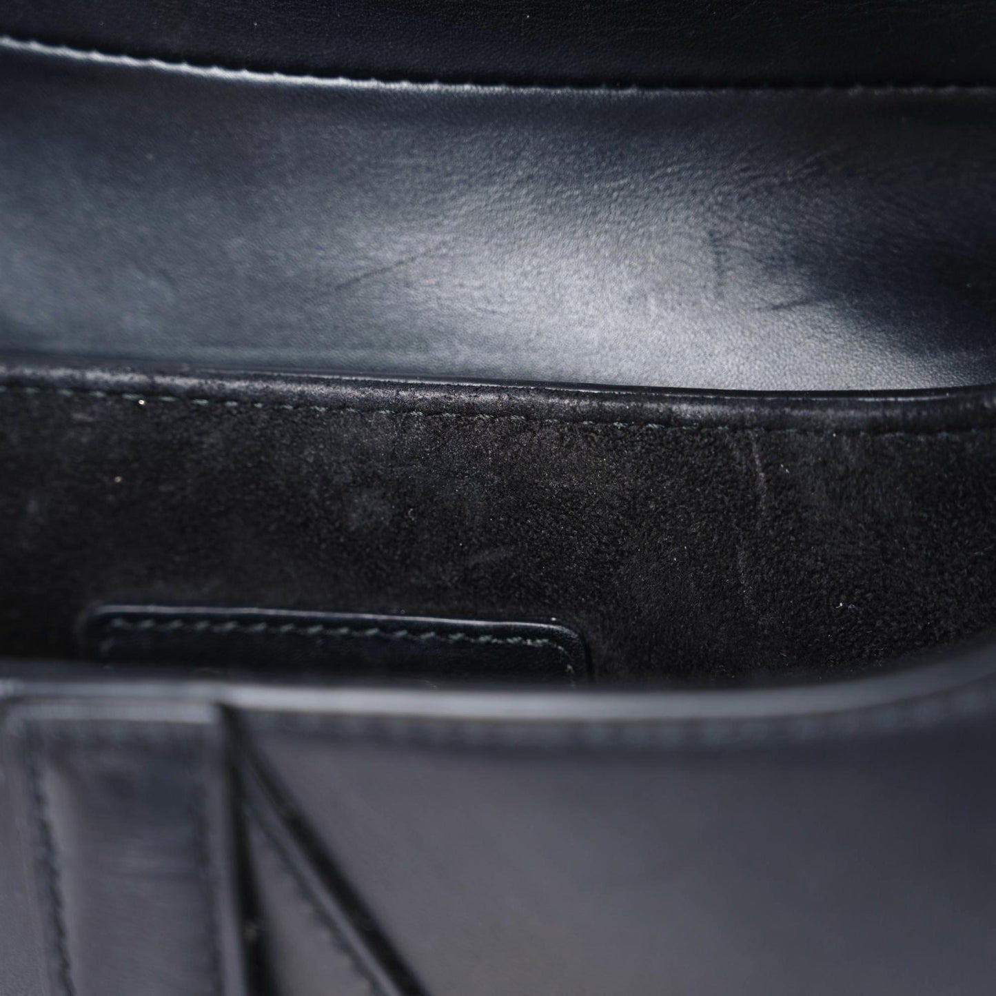 Calfskin Mini Saddle Bag Black