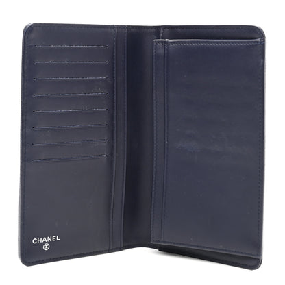 Chanel Caviar Timeless CC Yen Wallet Dark Blue 5 of 12