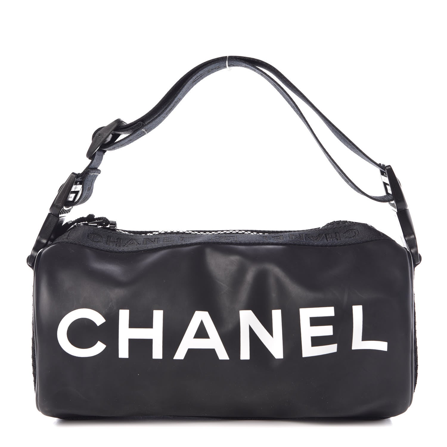 Chanel Rubber Nylon Mesh Small Sport Duffle Black 1 of 9