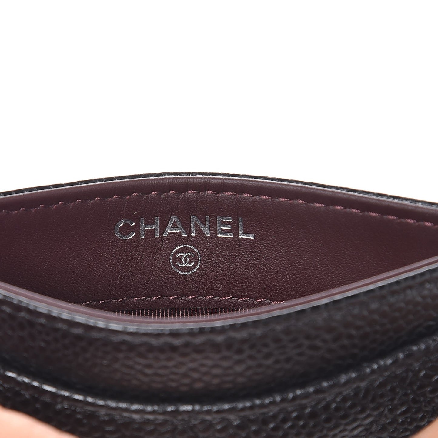 Caviar Quilted Card Holder Black