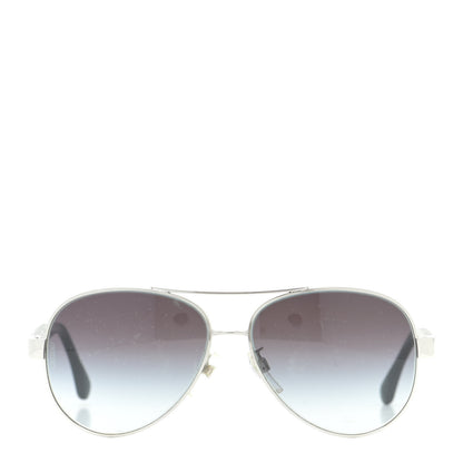Chanel Lambskin Quilted CC Aviator Sunglasses 4195-Q Black 2 of 7