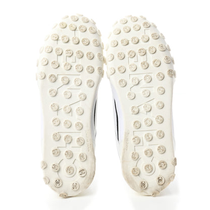 Chanel Calfskin Mesh Lycra Womens Logo Sneakers 40.5 White 5 of 8
