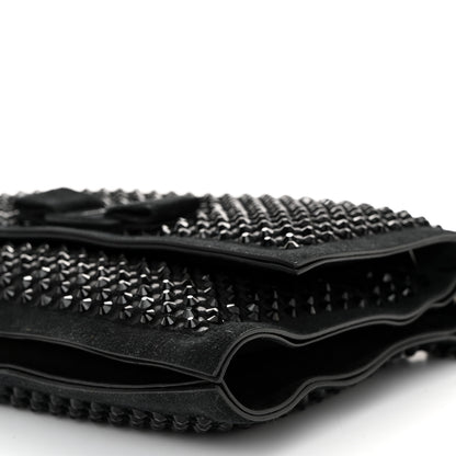 Salvatore Ferragamo Suede Crystal Embellished Small Viva Bow Shoulder Bag Black 11 of 11