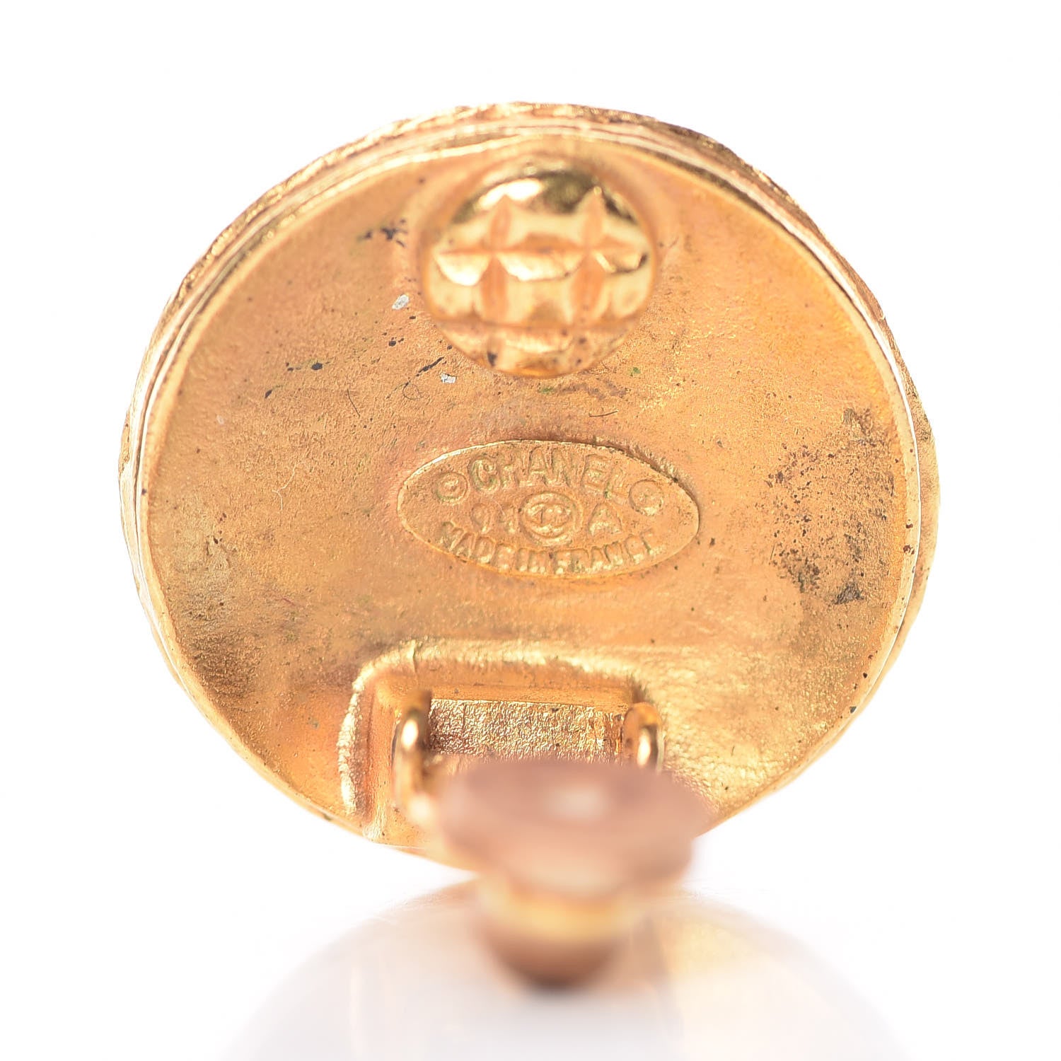 Chanel CC Clip On Earrings Gold 5 of 8