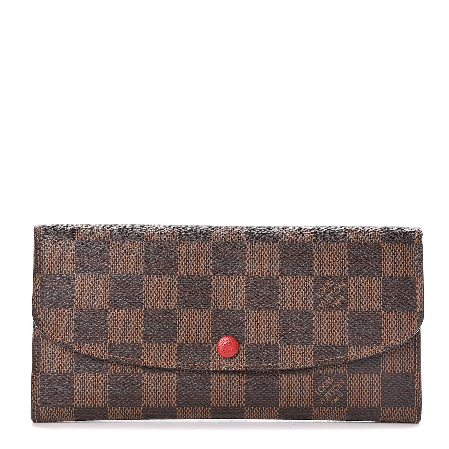 Damier Ebene Emilie Wallet Red