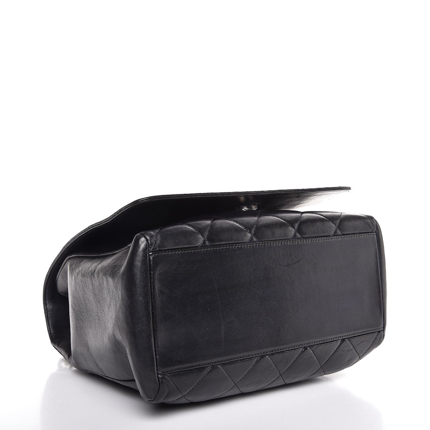 Lambskin Quilted Flap Black