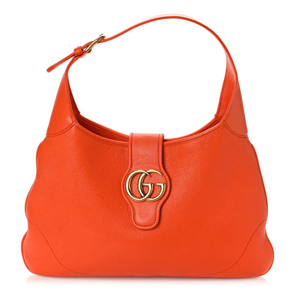 Gucci Goatskin Medium Aphrodite Shoulder Bag Deep Orange 1 of 9