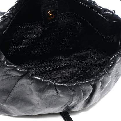 Prada Leather Dressy New Look Shoulder Bag Nero Black 5 of 9