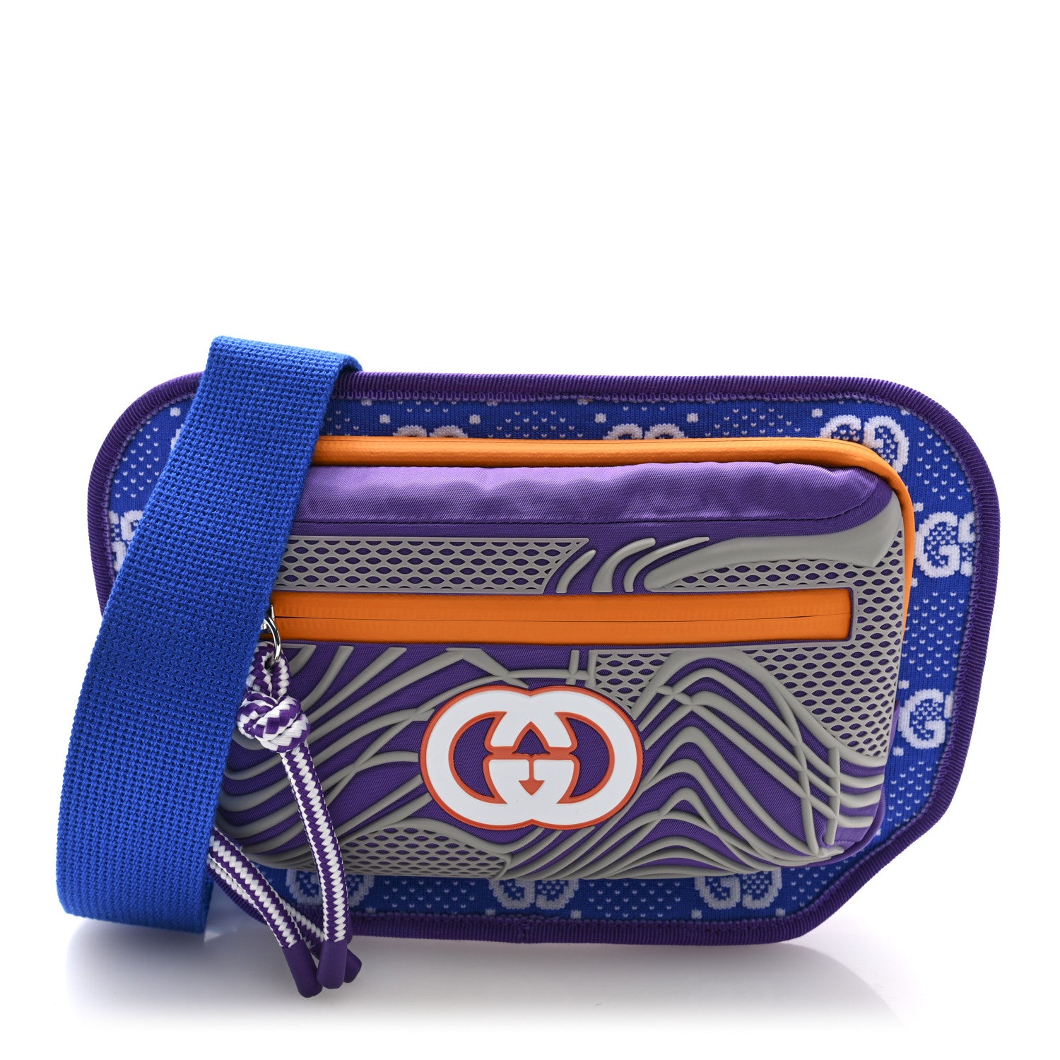 Gucci Jersey GG Monogram All Over Sporty Belt Bag Grey White Multicolor 1 of 9