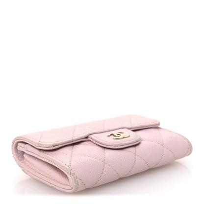 Chanel Caviar Quilted Flap Card Holder Wallet Light Pink 4 of 11