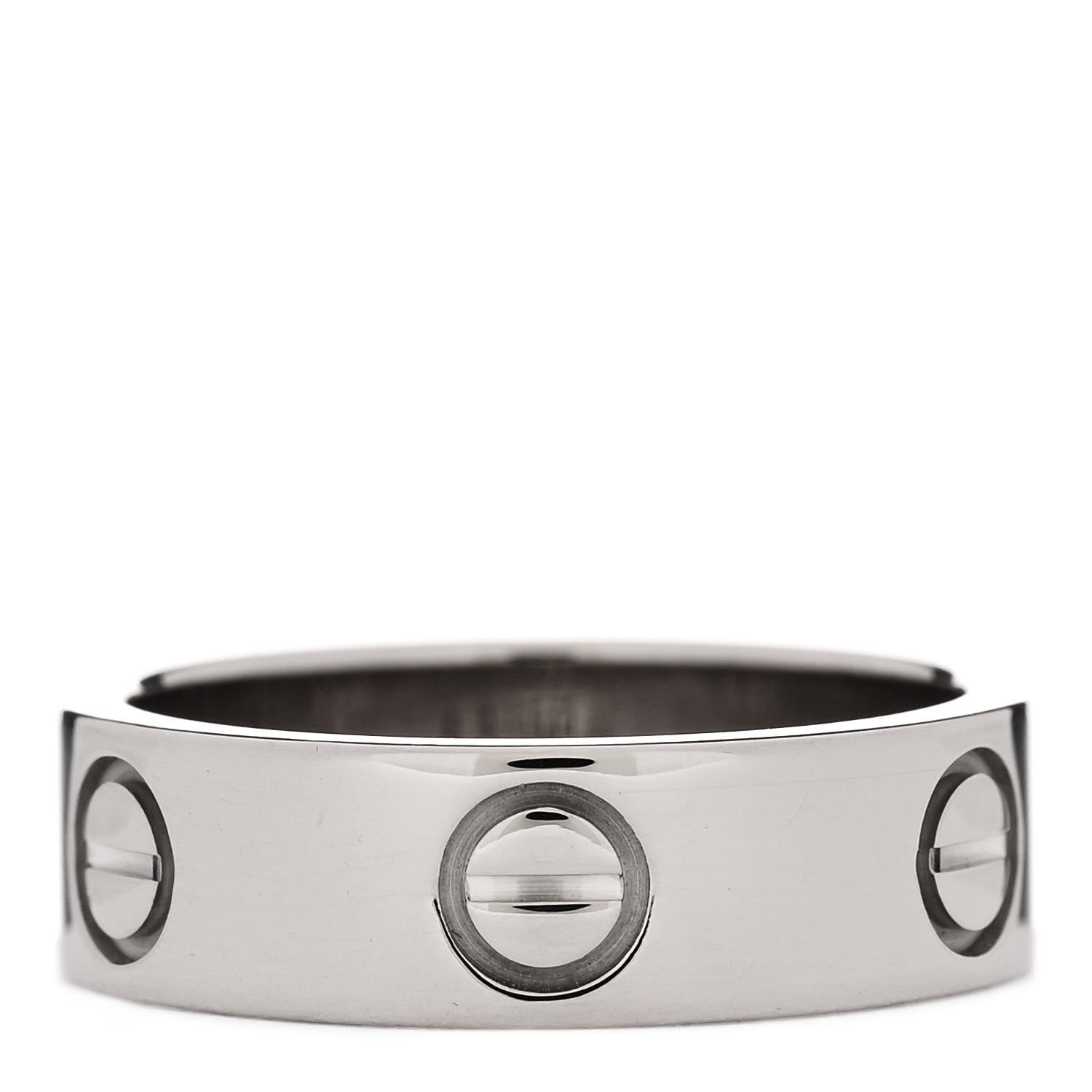 Cartier 18K White Gold 5.5mm LOVE Ring 50 5.25 3 of 5