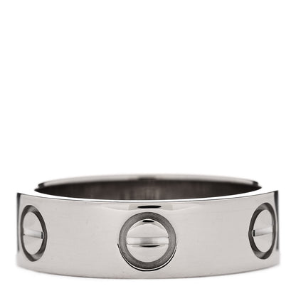 Cartier 18K White Gold 5.5mm LOVE Ring 50 5.25 3 of 5