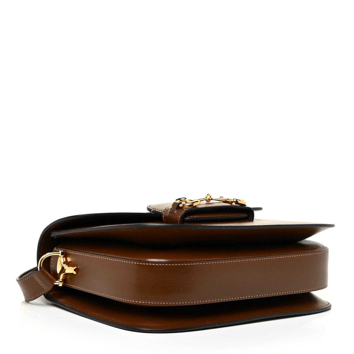 Gucci Azalea Calfskin Horsebit 1955 Shoulder Bag Brown Sugar 4 of 14