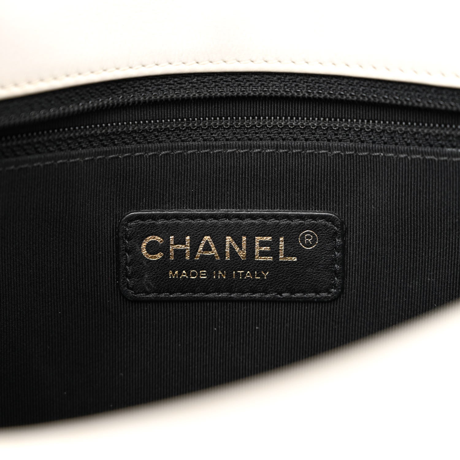 Chanel Calfskin Quilted Medium Graphic Flap Black White 6 of 13