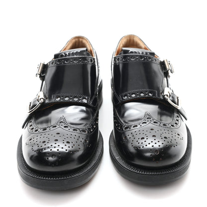 Miu Miu X CHURCH'S Shiny Calfskin Double Monk Loafer 36.5 Black 3 of 10