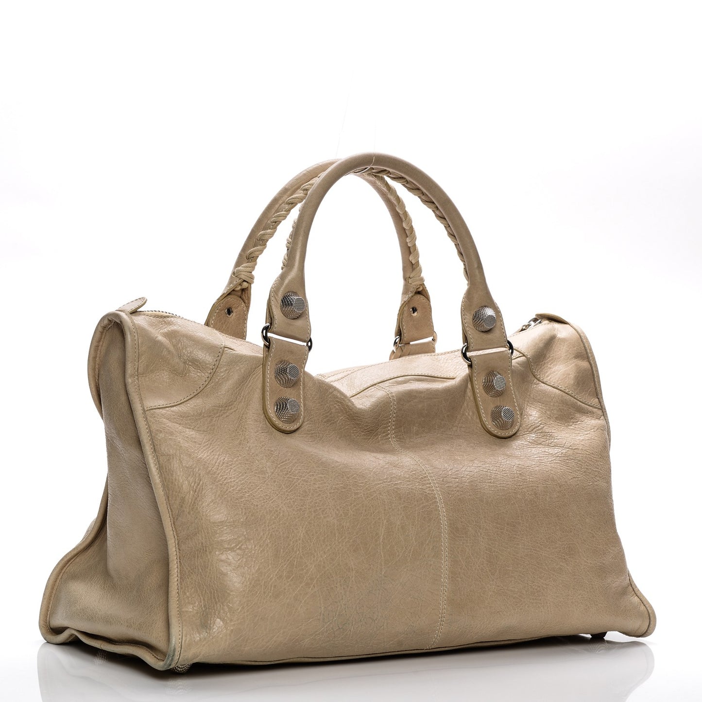 Agneau Giant 21 Silver Hardware Work Sahara