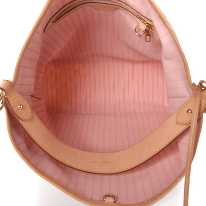 Louis Vuitton Damier Azur Delightful MM Rose Ballerine 5 of 9