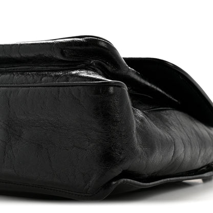 Saint Laurent Crinkled Calfskin Monogram Medium Niki Chain Satchel Black 11 of 13