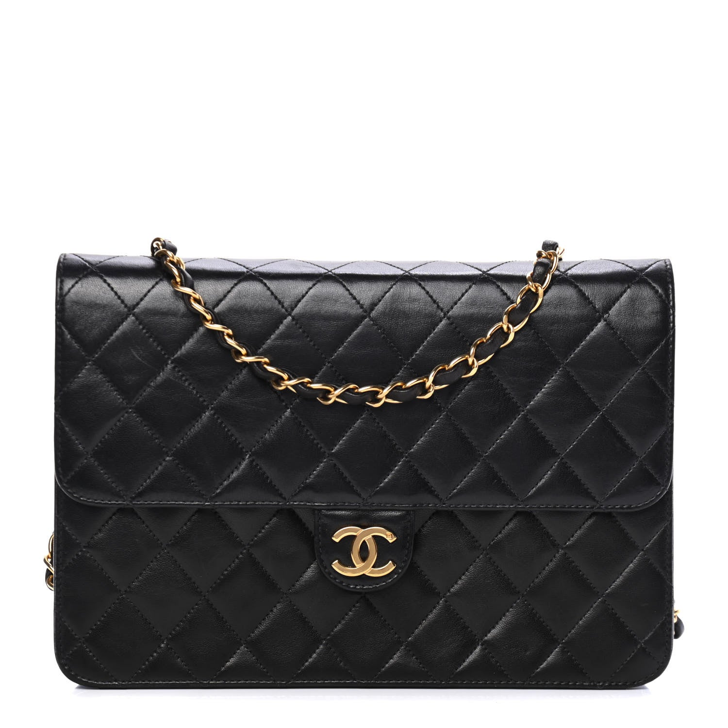 Chanel Lambskin Quilted Jumbo Single Flap Black 1 of 4