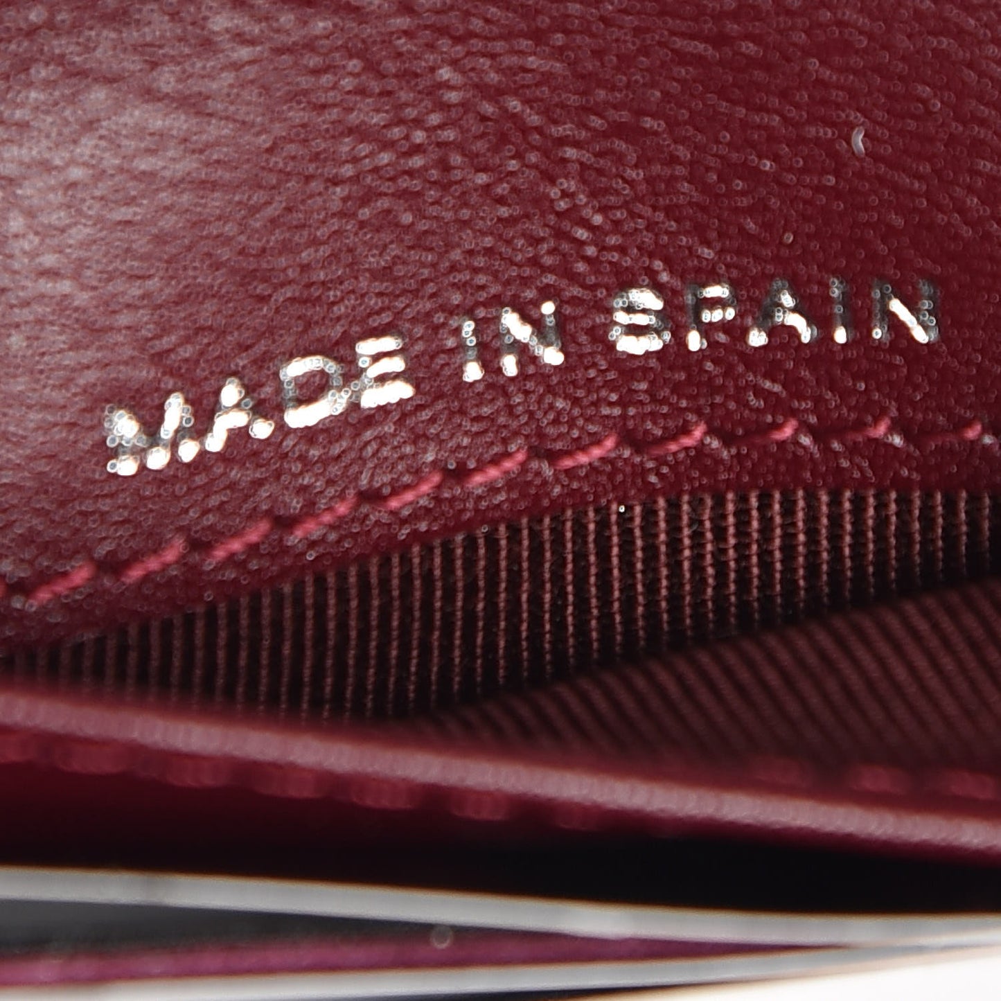 Patent Quilted Compact French Flap Wallet Dark Red