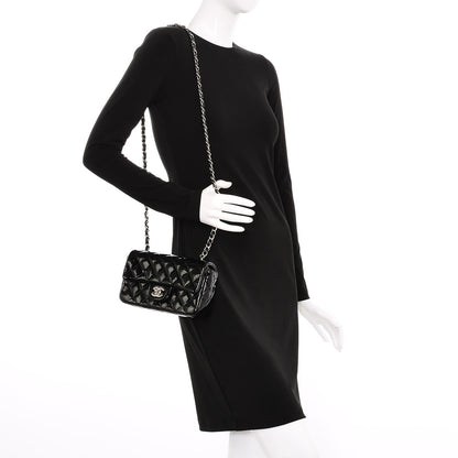 Chanel Patent Calfskin Quilted Mini Rectangular Flap Black 2 of 8